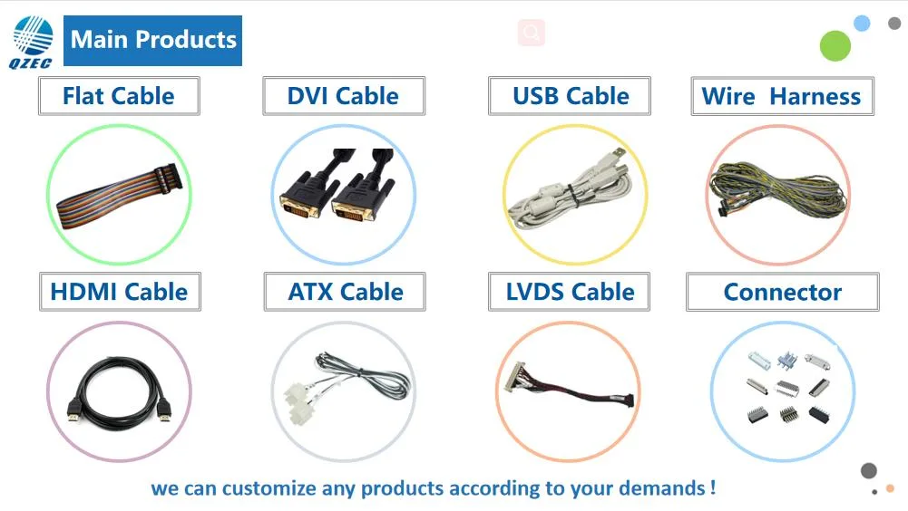 Manufacturer Custom Micro Coaxial 30pin 40pin I-Pex 20454 20455 Lvds Cable Harness for PCB Board Factory OEM/ODM Wire Harness