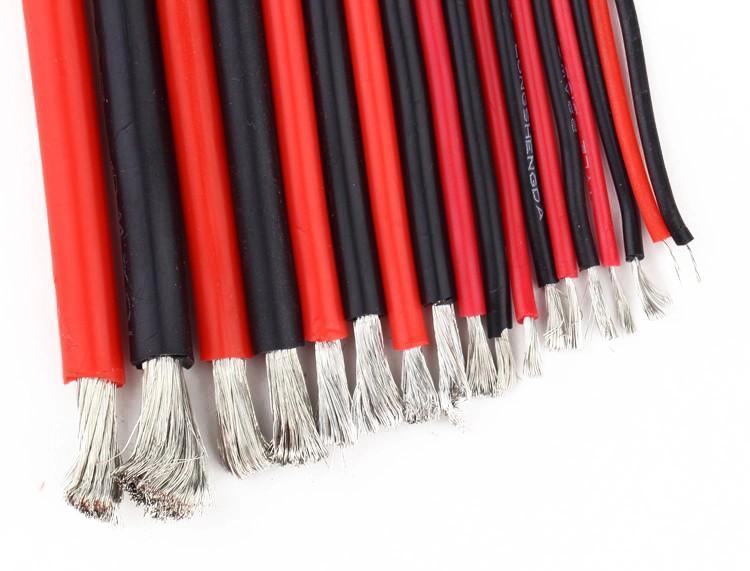 High Temperature 8AWG 10 AWG 12AWG 6AWG 20AWG 26AWG 22 AWG 50mm Heat Resistant Silicone Rubber Cable Wire